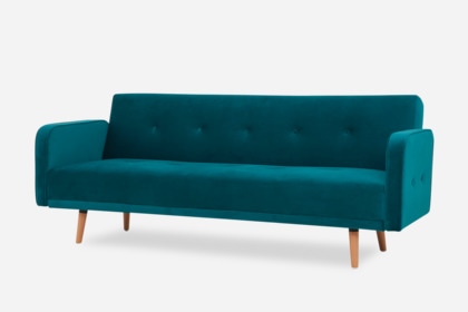 Nathan Sofa Bed, Deep Teal Velvet 