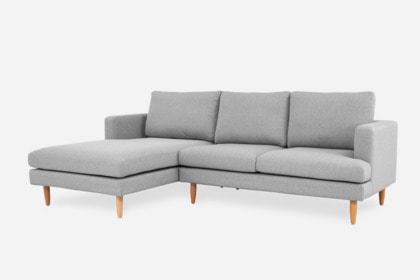 Tana Sectional Sofa Light Gray Left Facing Castlery United States