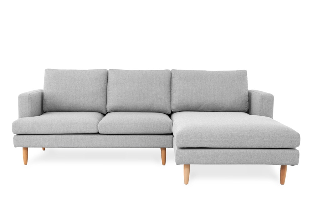 Tana Sectional Sofa Light Gray Left Facing Castlery United States